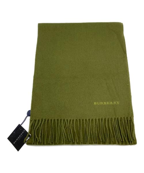 BURBERRY LONDON（バーバリーロンドン）BURBERRY LONDON (バーバリーロンドン) カシミアマフラー オリーブ 未使用品の古着・服飾アイテム