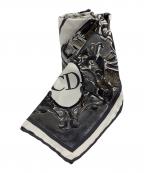 Christian Diorクリスチャン ディオール）の古着「シルクスカーフ」｜ブラック×ホワイト