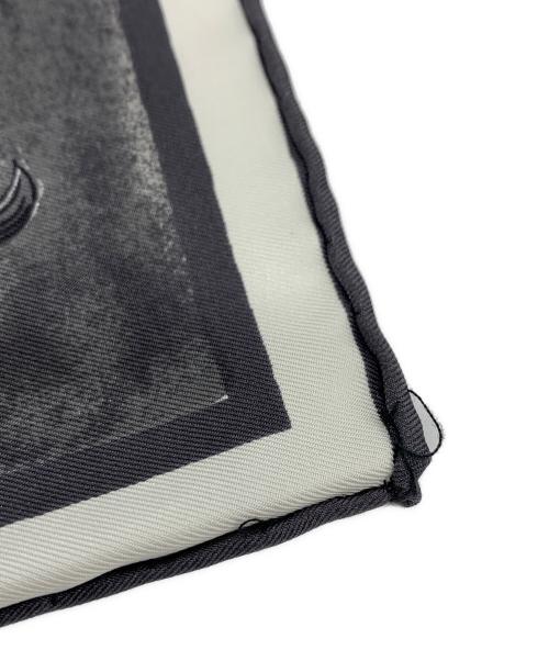 Christian Dior（クリスチャン ディオール）Christian Dior (クリスチャン ディオール) シルクスカーフ ブラック×ホワイトの古着・服飾アイテム