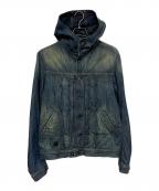 DIESELディーゼル）の古着「フーデッドデニムジャケット」｜インディゴ