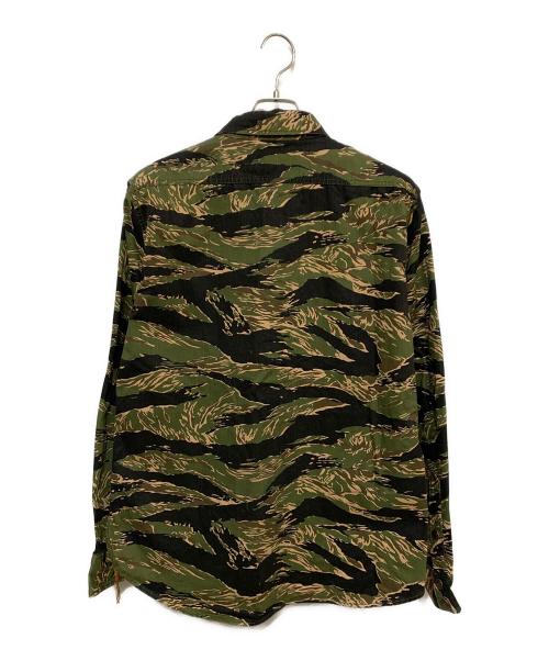 IRON HEART（アイアンハート）IRON HEART (アイアンハート) タイガーカモ長袖シャツ グリーン サイズ:Ｌの古着・服飾アイテム