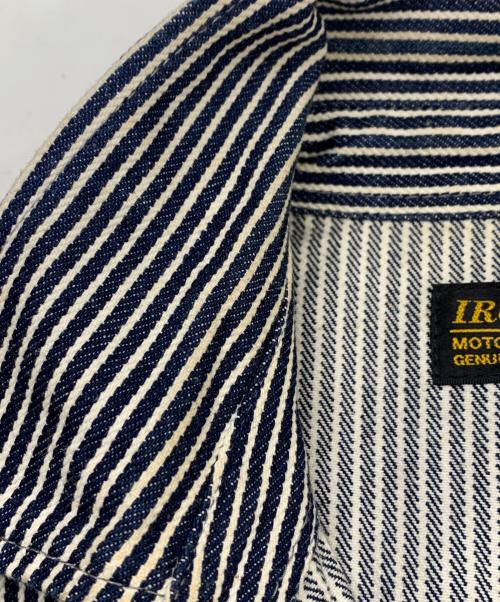 IRON HEART（アイアンハート）IRON HEART (アイアンハート) ヒッコリーシャツ ブルー サイズ:Ｌ-Mの古着・服飾アイテム