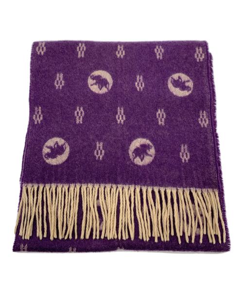 HUNTING WORLD（ハンティングワールド）HUNTING WORLD (ハンティングワールド) カシミヤマフラー パープルの古着・服飾アイテム