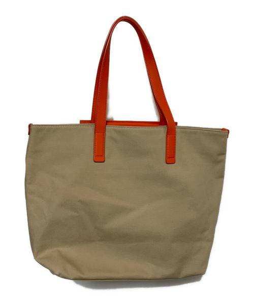PAUL SMITH（ポールスミス）PAUL SMITH (ポールスミス) コントラストコットンキャンバストートバッグ オレンジ×ベージュの古着・服飾アイテム