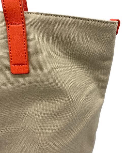 PAUL SMITH（ポールスミス）PAUL SMITH (ポールスミス) コントラストコットンキャンバストートバッグ オレンジ×ベージュの古着・服飾アイテム