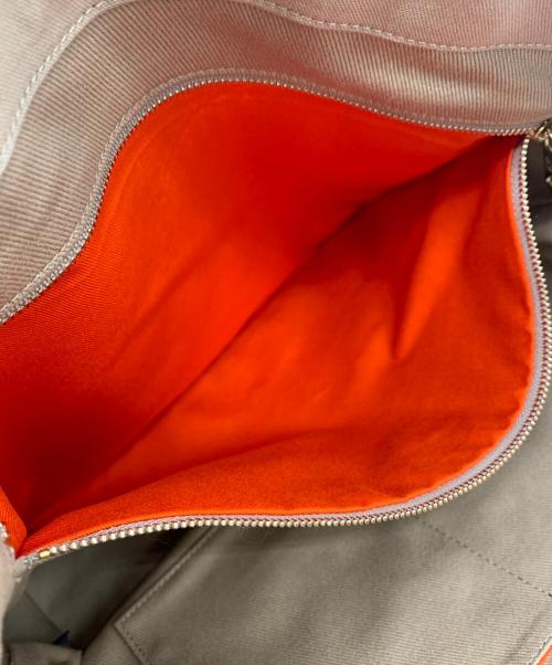 PAUL SMITH（ポールスミス）PAUL SMITH (ポールスミス) コントラストコットンキャンバストートバッグ オレンジ×ベージュの古着・服飾アイテム