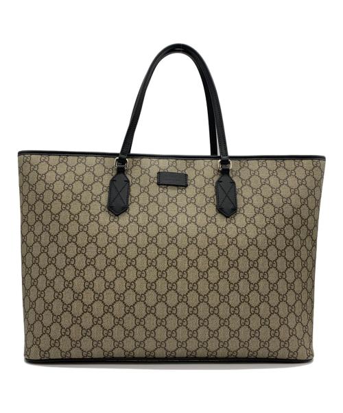 GUCCI（グッチ）GUCCI (グッチ) GGスプリーム トートバッグ ベージュの古着・服飾アイテム
