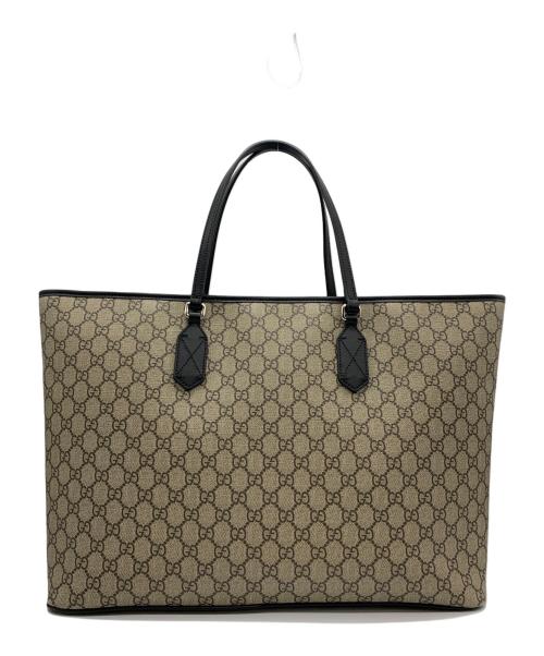 GUCCI（グッチ）GUCCI (グッチ) GGスプリーム トートバッグ ベージュの古着・服飾アイテム