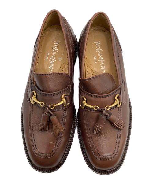 Yves Saint Laurent（イヴサンローラン）Yves Saint Laurent (イヴサンローラン) タッセルローファー ブラウン サイズ:24 1/2の古着・服飾アイテム