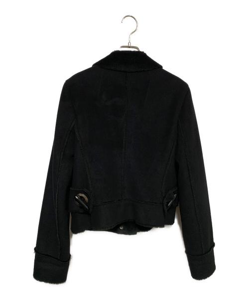 EMPORIO ARMANI（エンポリオアルマーニ）EMPORIO ARMANI (エンポリオアルマーニ) ムートンジャケット ブラック サイズ:38の古着・服飾アイテム