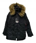 ALPHAアルファ）の古着「N-3Bモッズショートコート」｜ブラック