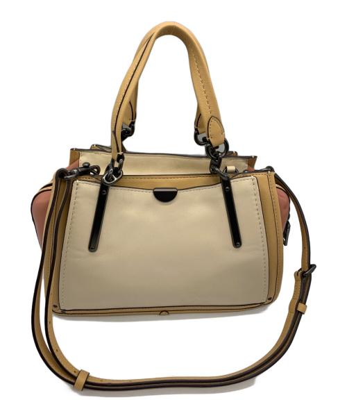 COACH（コーチ）COACH (コーチ) ドリーマーウィズバタフライバッグ ベージュ×ブラウン×ピンクの古着・服飾アイテム