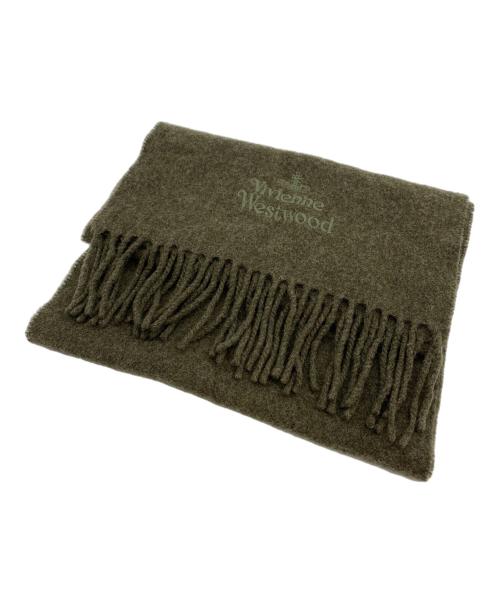Vivienne Westwood（ヴィヴィアンウエストウッド）Vivienne Westwood (ヴィヴィアンウエストウッド) WOOL マフラー カーキの古着・服飾アイテム