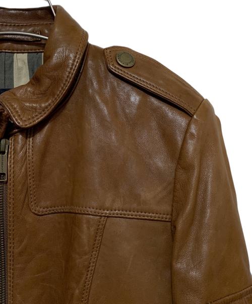 BURBERRY LONDON（バーバリーロンドン）BURBERRY LONDON (バーバリーロンドン) ラムレザージャケット ブラウン サイズ:38の古着・服飾アイテム