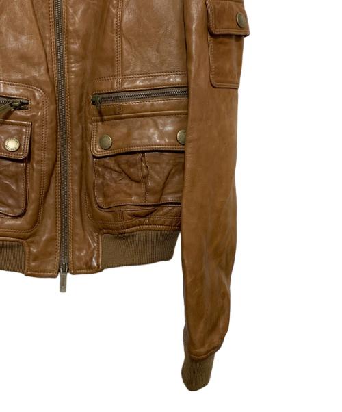 BURBERRY LONDON（バーバリーロンドン）BURBERRY LONDON (バーバリーロンドン) ラムレザージャケット ブラウン サイズ:38の古着・服飾アイテム