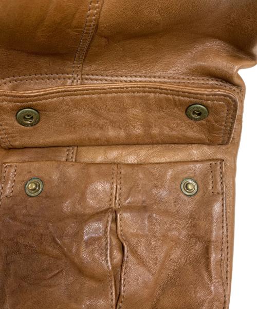 BURBERRY LONDON（バーバリーロンドン）BURBERRY LONDON (バーバリーロンドン) ラムレザージャケット ブラウン サイズ:38の古着・服飾アイテム