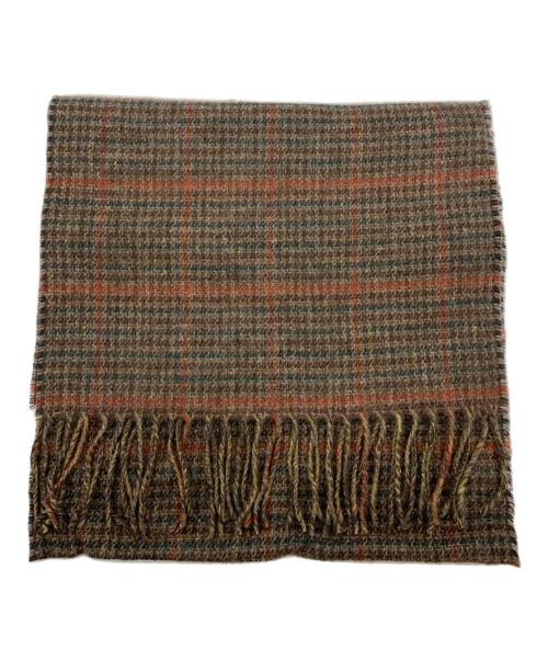 Christian Dior（クリスチャン ディオール）Christian Dior (クリスチャン ディオール) WOOL マフラー ブラウン×オレンジの古着・服飾アイテム