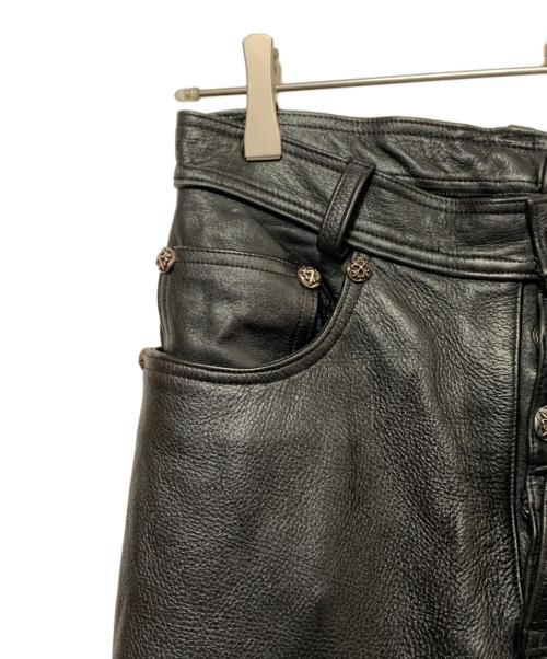 A&G（エーアンドジー）A&G (エーアンドジー) レザーパンツ ブラック サイズ:Ｗ28の古着・服飾アイテム