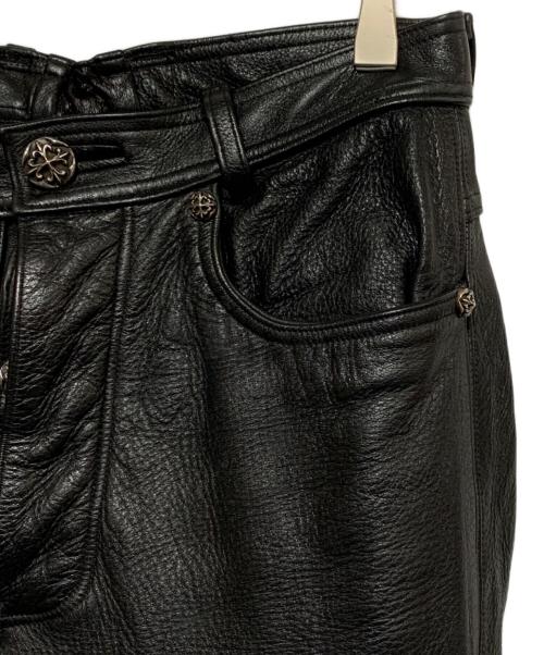 A&G（エーアンドジー）A&G (エーアンドジー) レザーパンツ ブラック サイズ:Ｗ28の古着・服飾アイテム