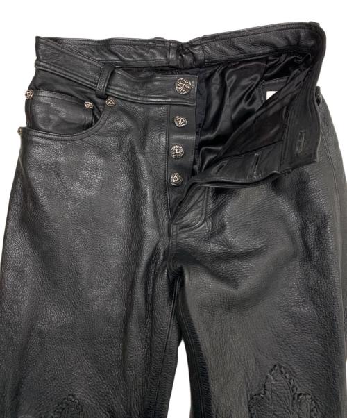 A&G（エーアンドジー）A&G (エーアンドジー) レザーパンツ ブラック サイズ:Ｗ28の古着・服飾アイテム