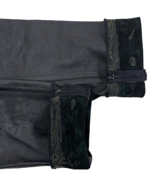 A&G（エーアンドジー）A&G (エーアンドジー) レザーパンツ ブラック サイズ:Ｗ28の古着・服飾アイテム