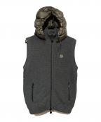 MONCLERモンクレール）の古着「MAGLIONE TRICOT GILET ダウンベスト」｜グレー