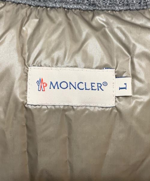 MONCLER（モンクレール）MONCLER (モンクレール) MAGLIONE TRICOT GILET ダウンベスト グレー サイズ:Ｌの古着・服飾アイテム