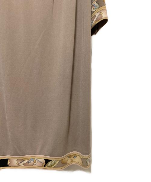 LEONARD（レオナール）LEONARD (レオナール) 長袖ワンピース ブラウン サイズ:LLの古着・服飾アイテム