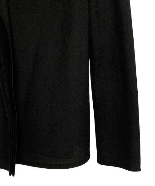 yohji yamamoto+noir（ヨウジヤマモトプリュスノアール）yohji yamamoto+Noir (ヨウジヤマモトプリュスノアール) 長袖フリルブラウス ブラック サイズ:1の古着・服飾アイテム