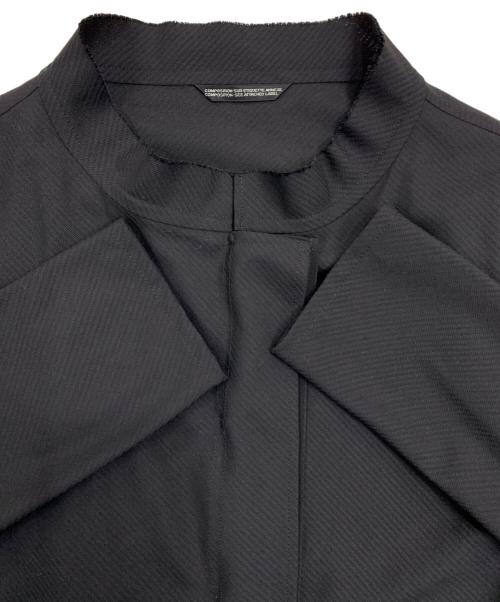 yohji yamamoto+noir（ヨウジヤマモトプリュスノアール）yohji yamamoto+Noir (ヨウジヤマモトプリュスノアール) 長袖フリルブラウス ブラック サイズ:1の古着・服飾アイテム