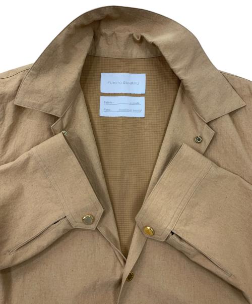 FUMITO GANRYU（フミトガンリュウ）FUMITO GANRYU (フミトガンリュウ) リネン混サイドジップコーチジャケット ベージュ サイズ:2の古着・服飾アイテム