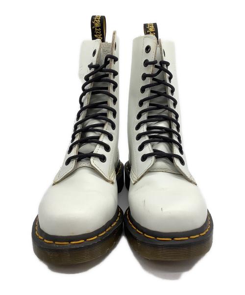 Dr.Martens（ドクターマーチン）Dr.Martens (ドクターマーチン) 10ホールロングブーツ ホワイト サイズ:UK4の古着・服飾アイテム