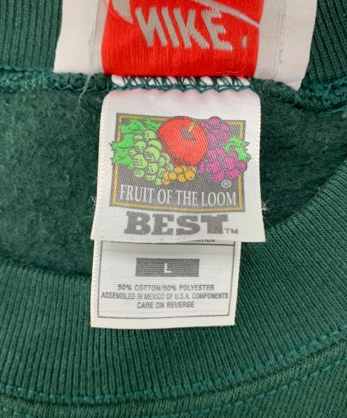 NIKE（ナイキ）NIKE (ナイキ) FRUIT OF THE LOOM (フルーツオブザルーム) 90sスウェット グリーン サイズ:Lの古着・服飾アイテム