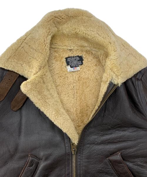 US SHEEPSKIN（USシープスキン）US SHEEPSKIN (USシープスキン) B-3フライトジャケット ブラウン サイズ:36の古着・服飾アイテム