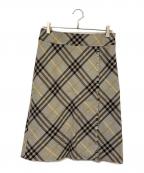 BURBERRY LONDONバーバリーロンドン）の古着「ノバチェックウールスカート」｜グレー