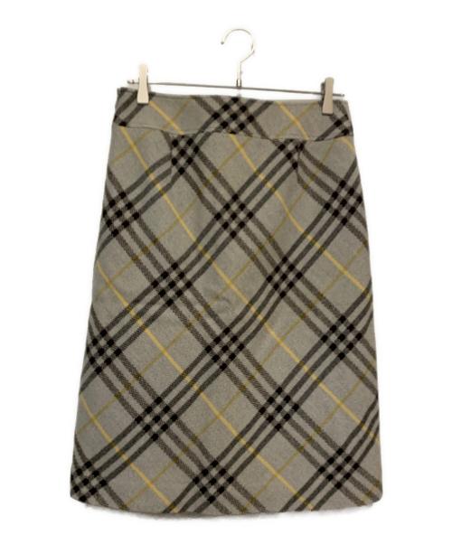 BURBERRY LONDON（バーバリーロンドン）BURBERRY LONDON (バーバリーロンドン) ノバチェックウールスカート グレー サイズ:40の古着・服飾アイテム