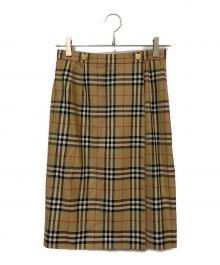 Burberry's（バーバリーズ）の古着「ノバチェックラップスカート」｜ベージュ
