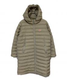 DANTON（ダントン）の古着「MIDDLE DOWN HOODED COAT」｜ベージュ