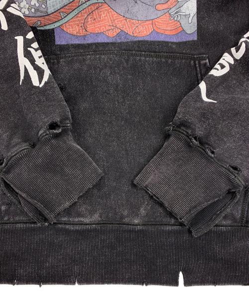 DeliveryHells（-）DeliveryHells (-) プルオーバーパーカー ブラック サイズ:XLの古着・服飾アイテム