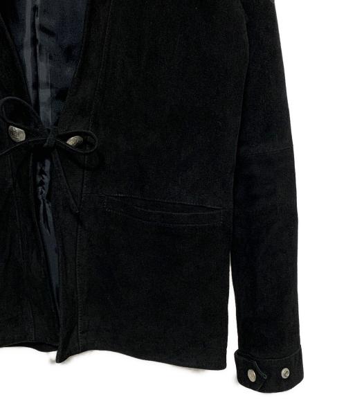 THE CRIMIE（ザ クライミー）THE CRIMIE (ザ クライミー) SUEDE LEATHER CARDIGAN ブラック サイズ:Mの古着・服飾アイテム