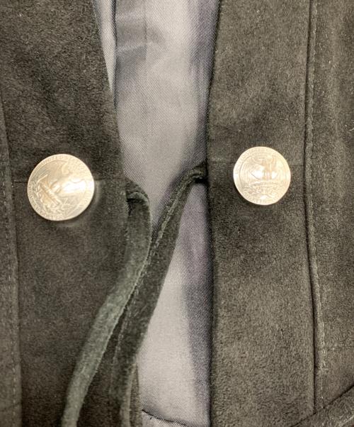 THE CRIMIE（ザ クライミー）THE CRIMIE (ザ クライミー) SUEDE LEATHER CARDIGAN ブラック サイズ:Mの古着・服飾アイテム