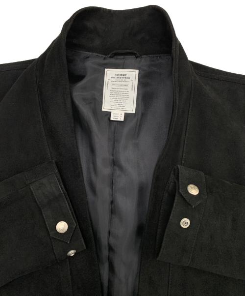 THE CRIMIE（ザ クライミー）THE CRIMIE (ザ クライミー) SUEDE LEATHER CARDIGAN ブラック サイズ:Mの古着・服飾アイテム