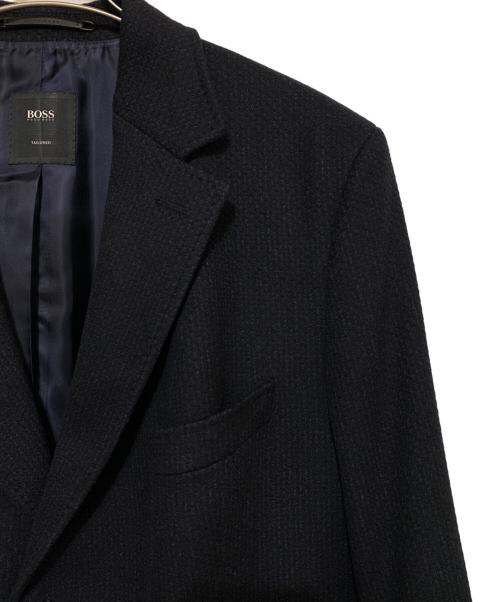 BOSS HUGO BOSS（ボス ヒューゴボス）BOSS HUGO BOSS (ボス ヒューゴボス) カシミア混ウールチェスターコート ブラック サイズ:US46の古着・服飾アイテム
