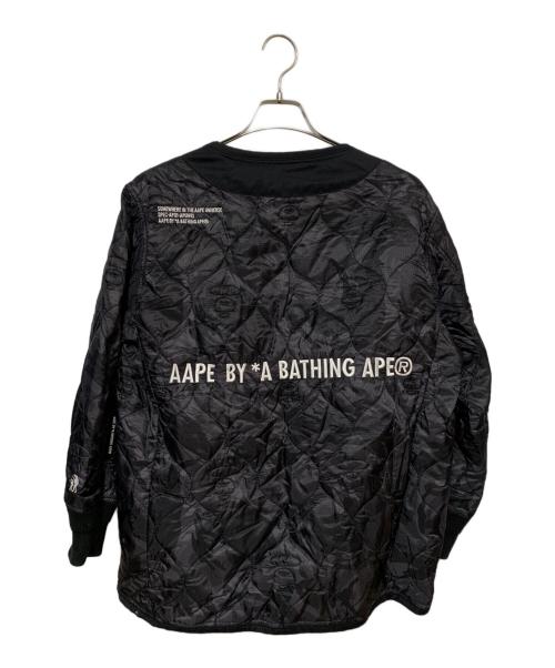 Aape BY A BATHING APE（エーエイプ バイ アベイシングエイプ）AAPE BY A BATHING APE (エーエイプ バイ アベイシングエイプ) ALPHA (アルファ) キルティングジャケット ブラック サイズ:Mの古着・服飾アイテム