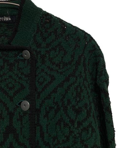 Jean Paul GAULTIER（ジャンポールゴルチェ）Jean Paul GAULTIER (ジャンポールゴルチェ) ニットジャケット グリーン サイズ:9の古着・服飾アイテム