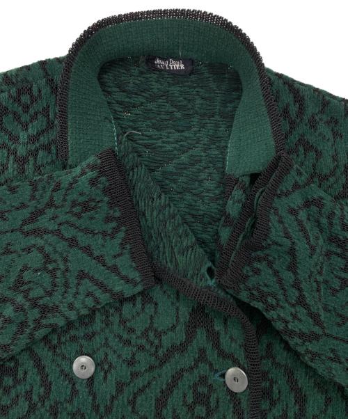 Jean Paul GAULTIER（ジャンポールゴルチェ）Jean Paul GAULTIER (ジャンポールゴルチェ) ニットジャケット グリーン サイズ:9の古着・服飾アイテム