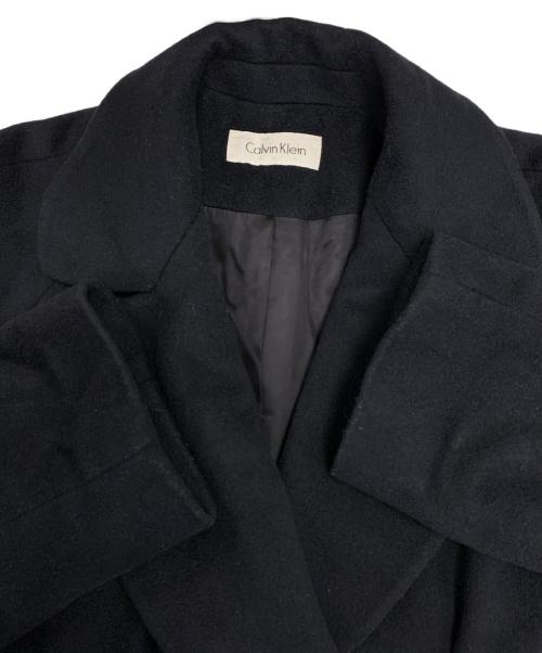 Calvin Klein（カルバンクライン）Calvin Klein (カルバンクライン) ダブルチェスターコート ブラック サイズ:4の古着・服飾アイテム