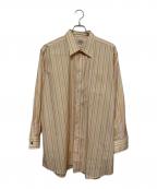 HERMESエルメス）の古着「ストライプシャツ」｜オレンジ