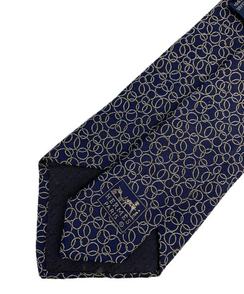 HERMES（エルメス）HERMES (エルメス) シルクネクタイ ネイビー サイズ:表記無しの古着・服飾アイテム
