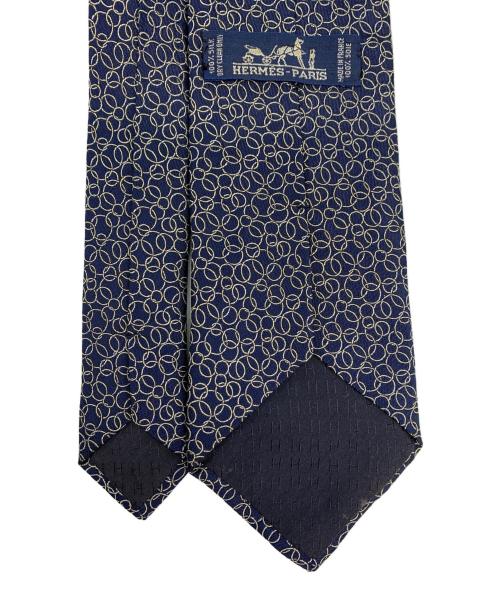 HERMES（エルメス）HERMES (エルメス) シルクネクタイ ネイビー サイズ:表記無しの古着・服飾アイテム